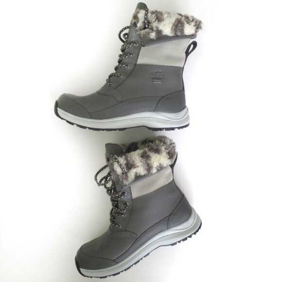 UGG Zaylee Leopard Charcoal Waterproof Snow Boots Size 7 NWOT - Picture 7 of 10